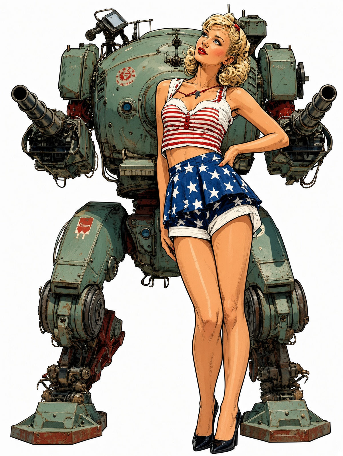 Woman with the robot