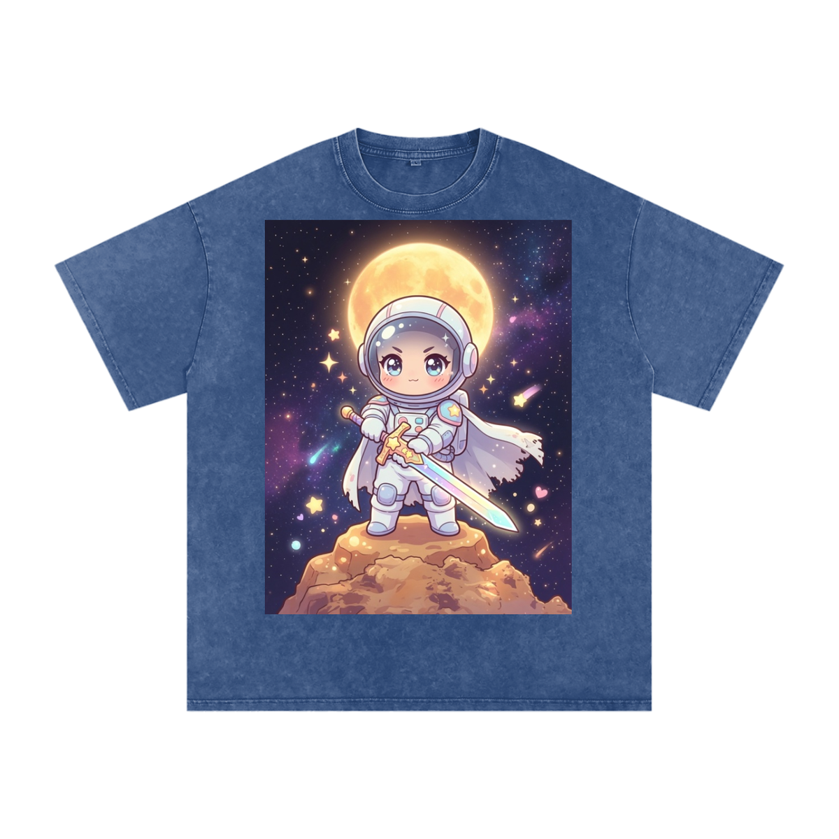 Moon Knight kid Snow Washed Oversized Cotton T-Shirt