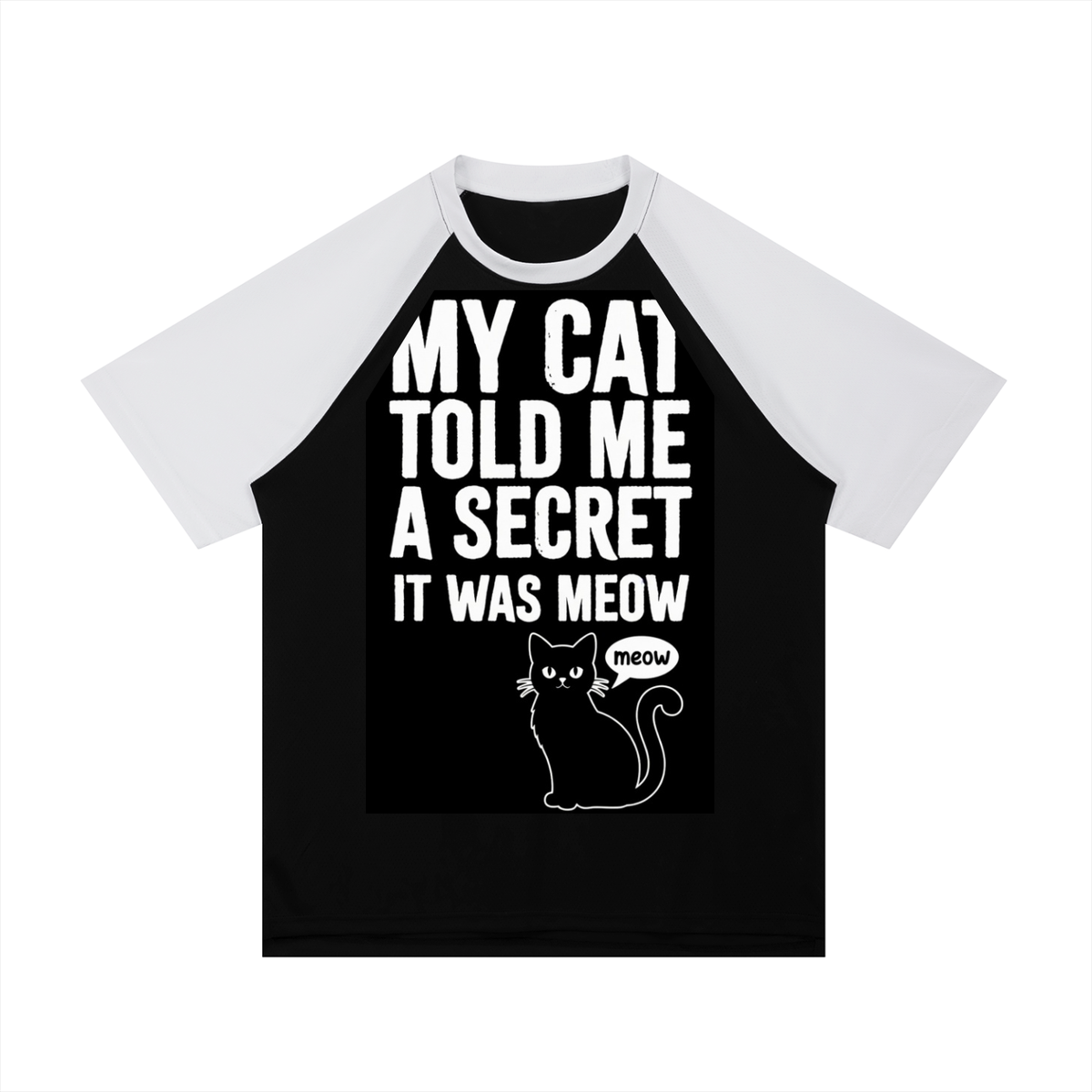 Contrast Raglan Sleeve Mesh T-Shirt