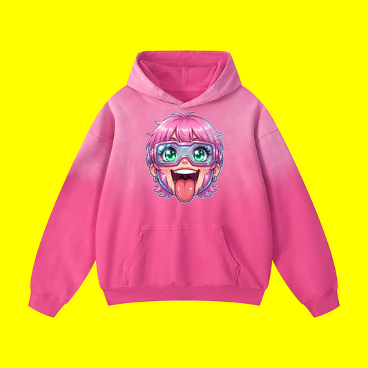 Excited kid Heavyweight Sunfade Oversized Hoodie