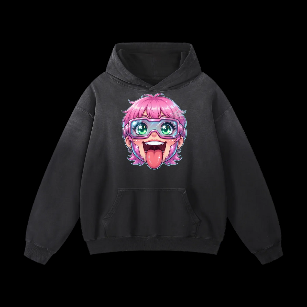 Excited kid Heavyweight Sunfade Oversized Hoodie