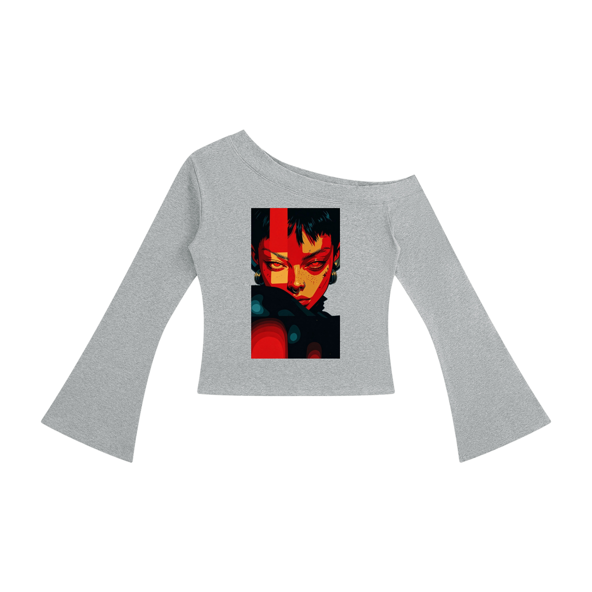 Women's Off-Shoulder Bell Sleeve T-Shirt