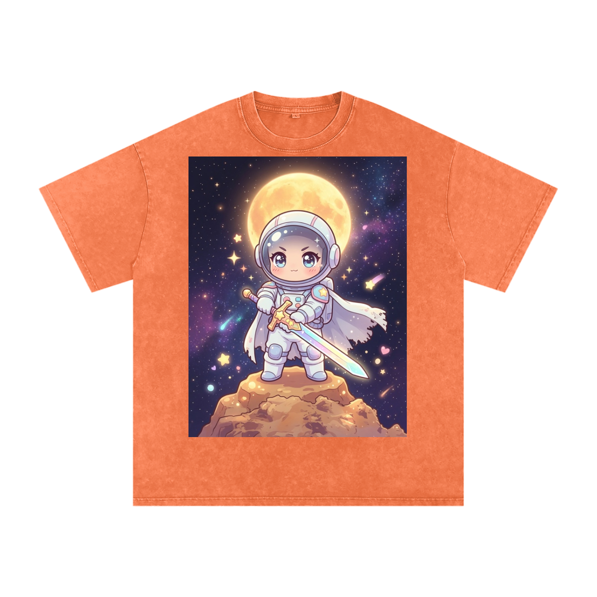 Moon Knight kid Snow Washed Oversized Cotton T-Shirt