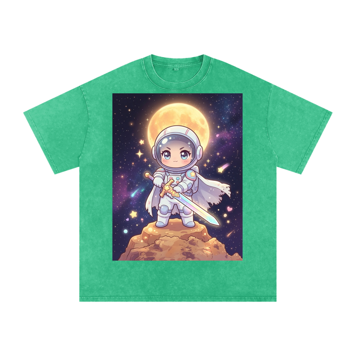 Moon Knight kid Snow Washed Oversized Cotton T-Shirt