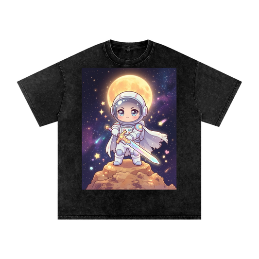 Moon Knight kid Snow Washed Oversized Cotton T-Shirt