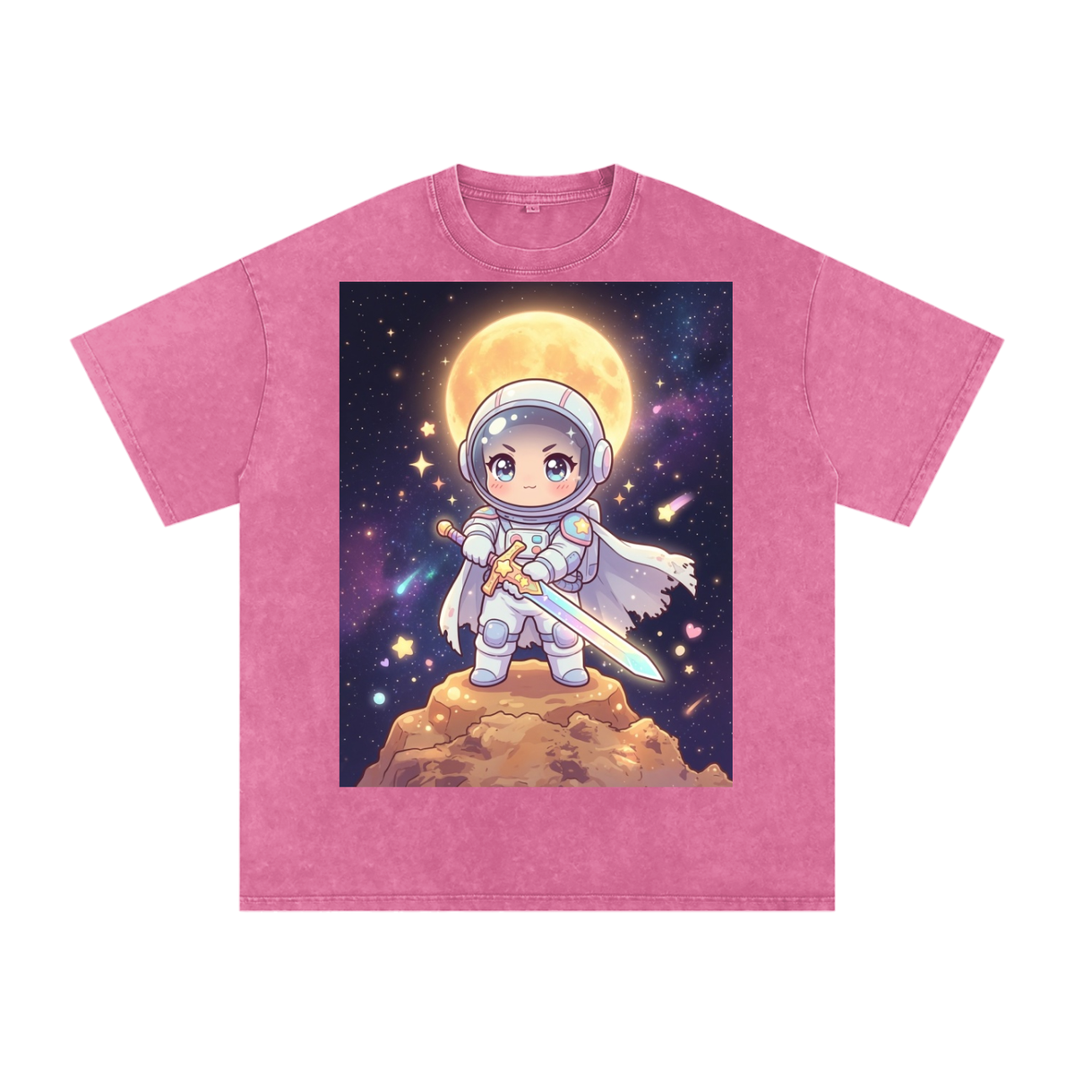 Moon Knight kid Snow Washed Oversized Cotton T-Shirt