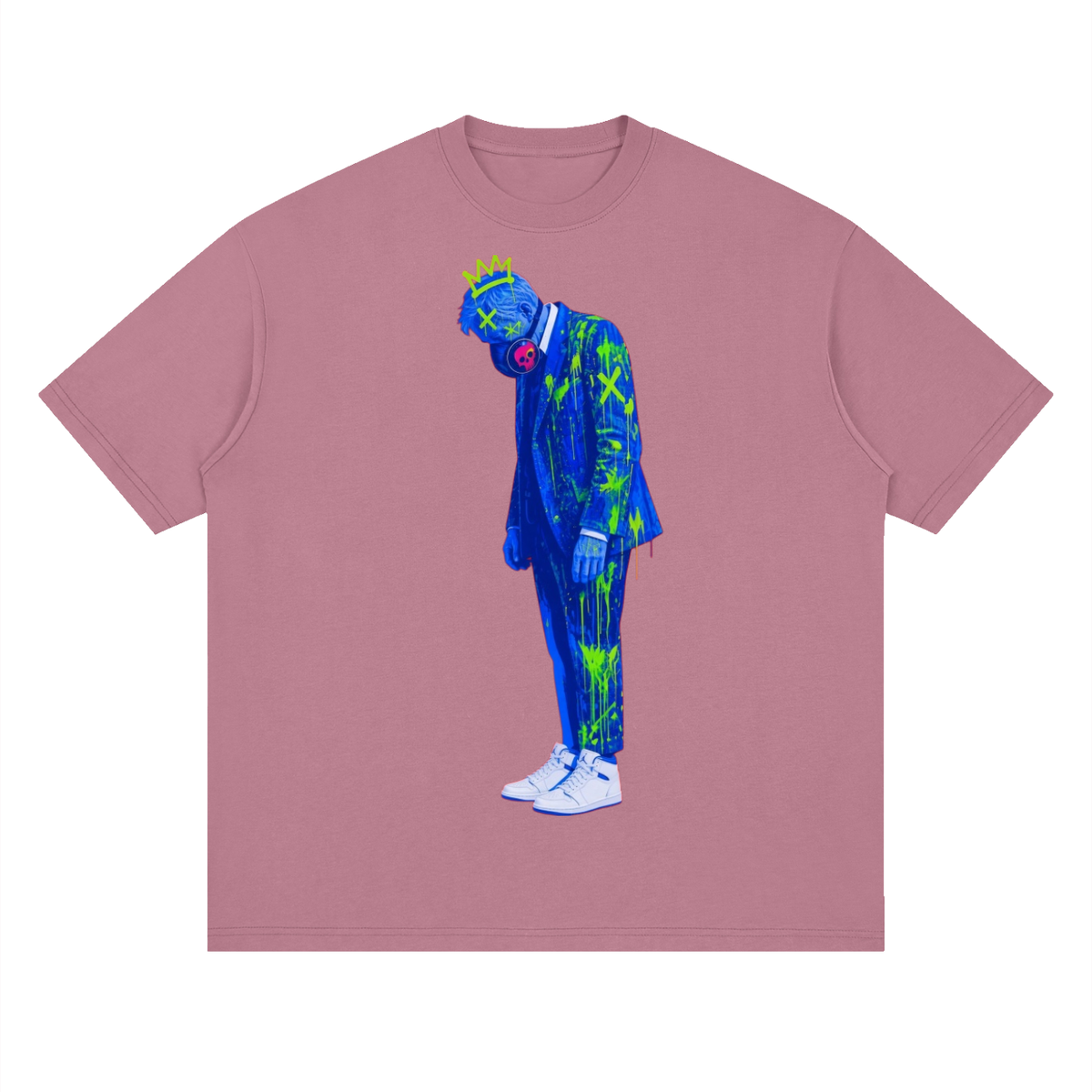 Stand pow Streetwear Loose Drop Shoulder T-Shirt
