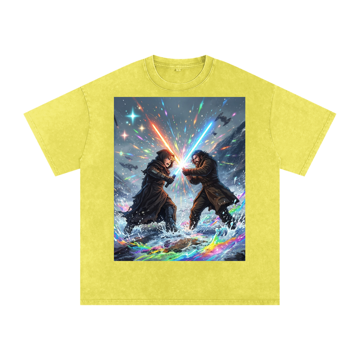 Saber fights Snow Washed Oversized Cotton T-Shirt