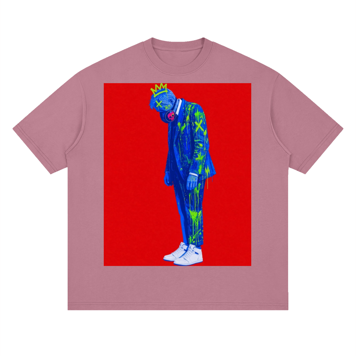 Stand pow Streetwear Loose Drop Shoulder T-Shirt