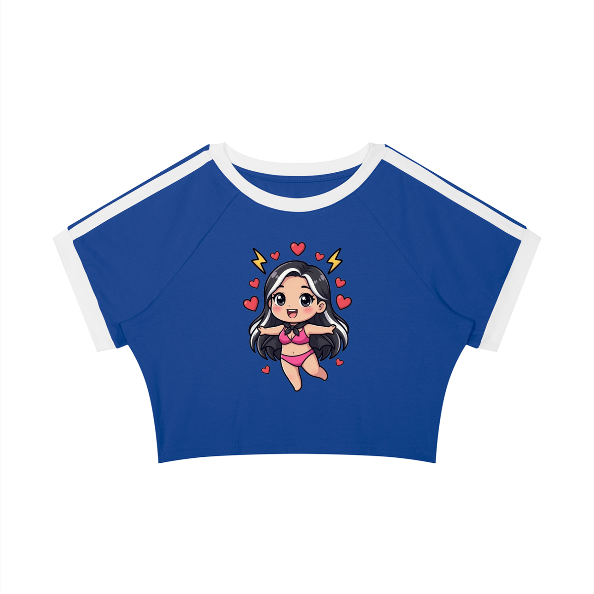 Pretty girl Women’s Raglan Crop T-Shirt