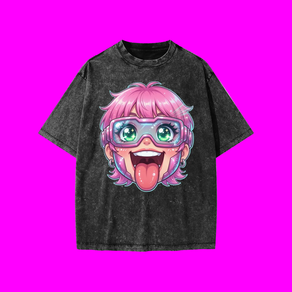 Excited girl Snow Washed Kids' T-Shirt