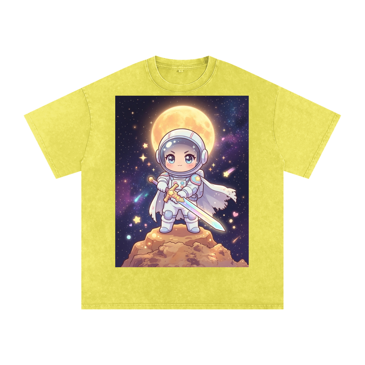 Moon Knight kid Snow Washed Oversized Cotton T-Shirt