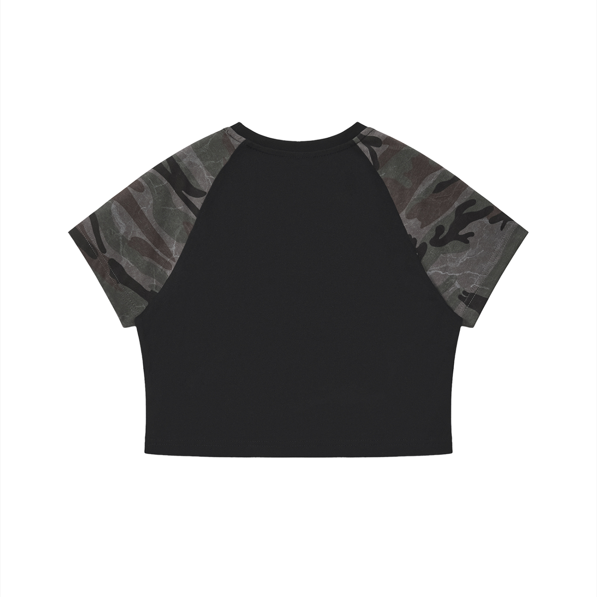 Cats Women’s Camo Raglan Crop T-Shirt