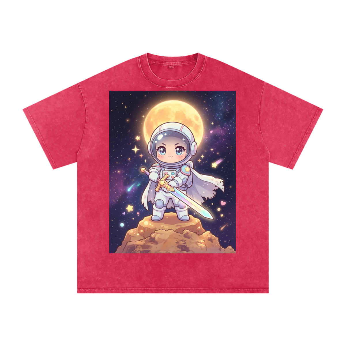 Moon Knight kid Snow Washed Oversized Cotton T-Shirt
