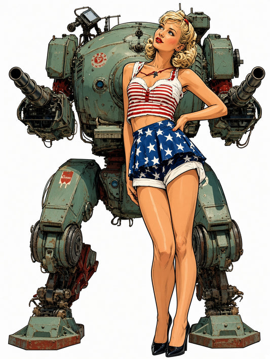 Woman with the robot